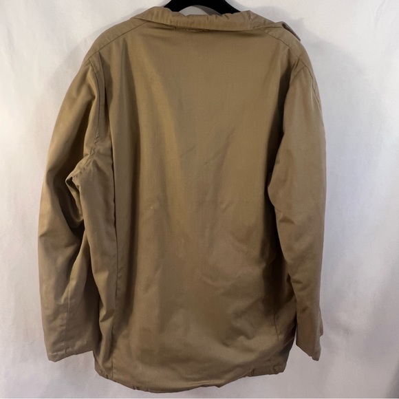 VTG RARE MCGREGOR  Jacket Men Size 44 Long Fur Lined MADE IN USA Range Cloth Tan - Picture 5 of 6